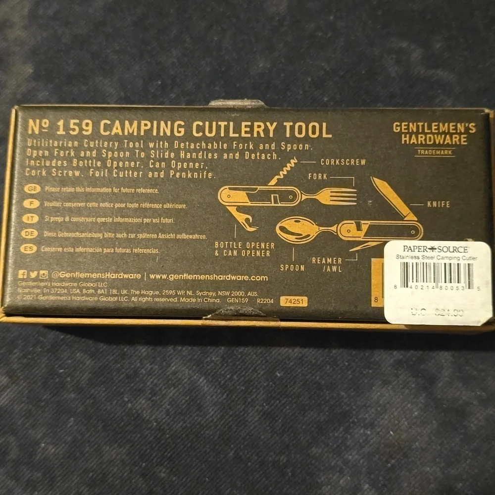 Gentlemen's HardwareGentlemen's Hardware Camping Cutlery Utensil Multi Tool, $27